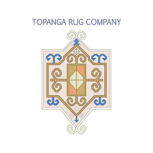 Topanga Rugs Logo with Vibrant Colors and Intricate Patterns